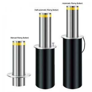 stainless steel retractable traffic road safety automatic hydraulic rising bollard